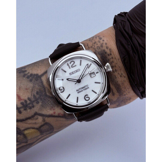 Custom Seiko Mod • White MOP Radiomir • 42mm